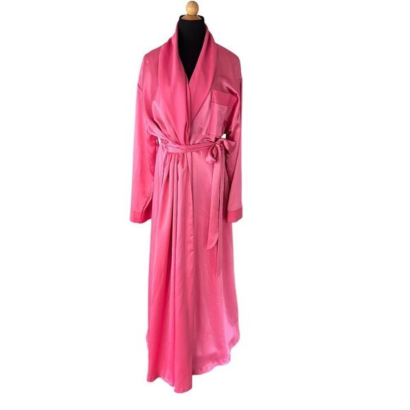 VALENTINO VINTAGE NWT INTIMO PINK ROBE SIZE LARGE - Picture 2 of 10